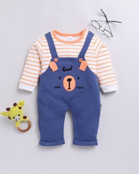 MOM'S LOVE Striped Cotton Rompers