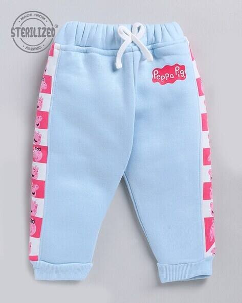 MOM'S LOVE Typographic Print Trousers with Drawstring Waist