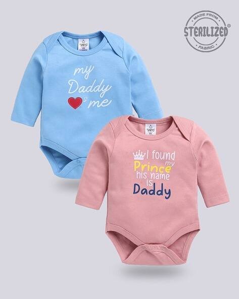 MOM'S LOVE Pack of 2 Printed Assorted Bodysuits