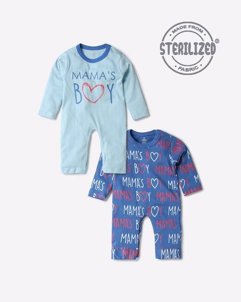 MOM'S LOVE Pack of 2 Typographic Rompers