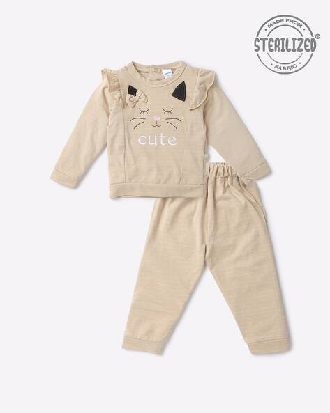 MOM'S LOVE Marino Embroidered Top & Joggers Set