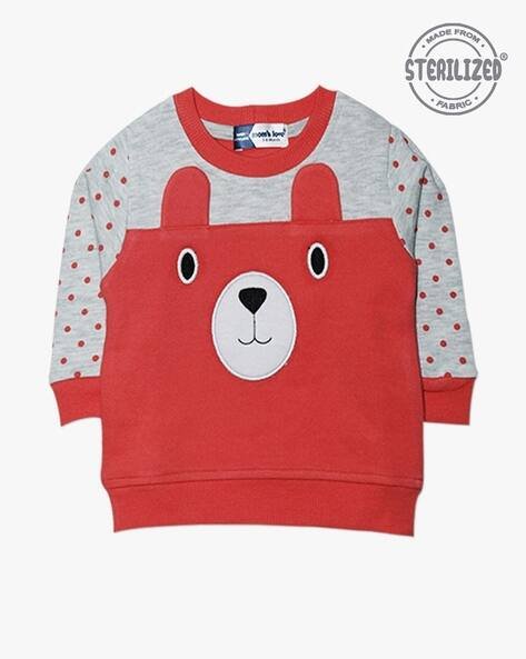 MOM'S LOVE Crew-Neck Sweatshirt with Applique