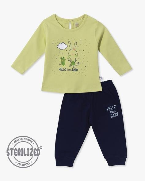 MOM'S LOVE Girls Graphic Print T-Shirt & Joggers Set