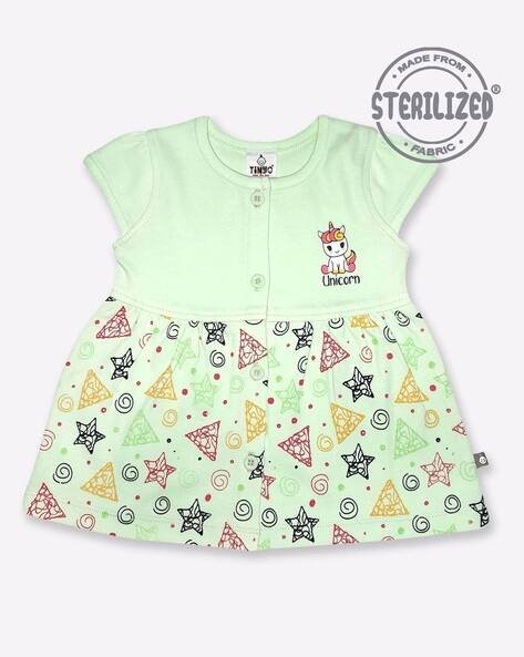 MOM'S LOVE Printed Fit & Flare Dress