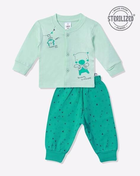 MOM'S LOVE Printed T-Shirt & Pyjama Set