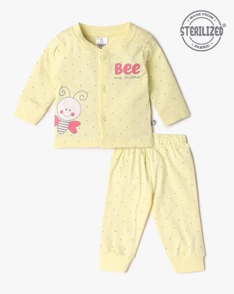 MOM'S LOVE Girls Printed T-Shirt with Joggers Set