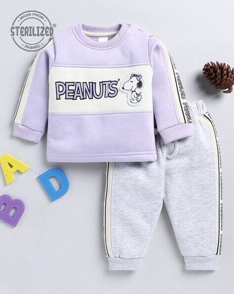 MOM'S LOVE Peanuts Print Sweatshirt & Joggers Set