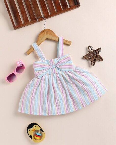MOM'S LOVE Striped A-Line Dress