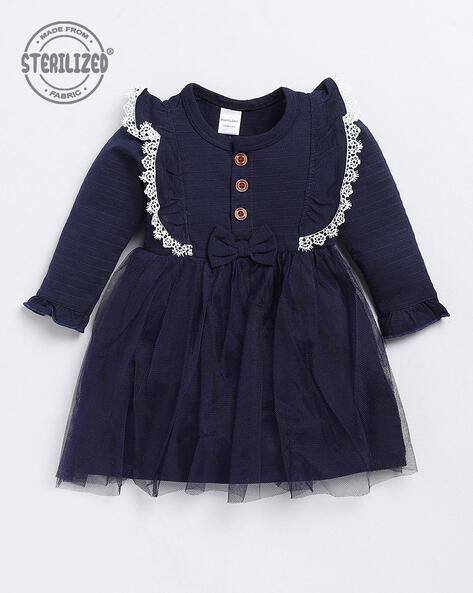 MOM'S LOVE Fit & Flare Dress with Bow Accent