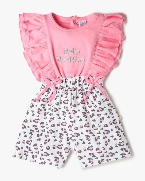MOM'S LOVE Animal Print Cotton Romper