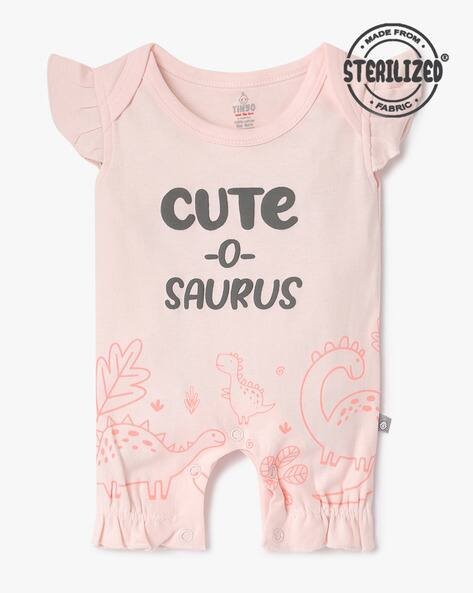 MOM'S LOVE Graphic Print Round-Neck Romper