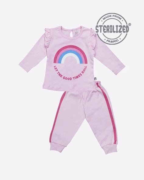 MOM'S LOVE Printed Top and Joggers Set