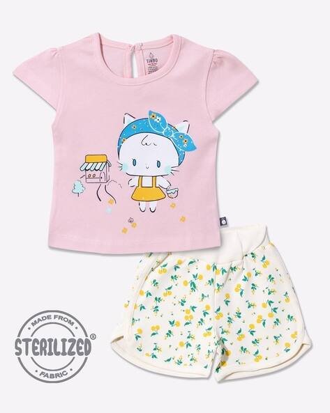 MOM'S LOVE Graphic Print T-Shirt & Shorts Set
