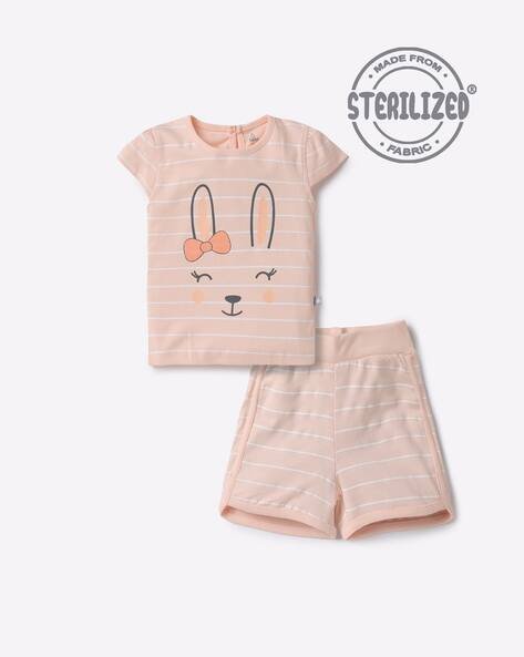 MOM'S LOVE Tinyo Striped T-shirt & Shorts Set