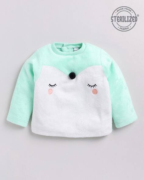 MOM'S LOVE Girls Embroidered Sweatshirt