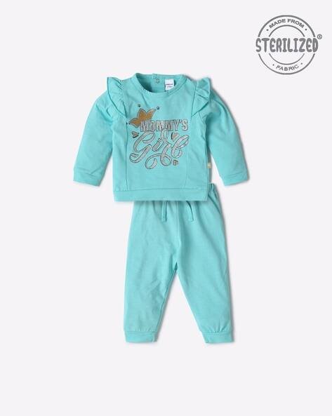 MOM'S LOVE Printed Cotton Top & Joggers Set