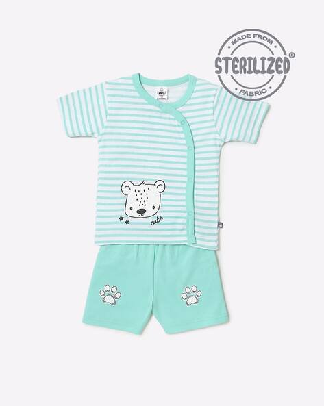 MOM'S LOVE Striped T-shirt & Shorts Set