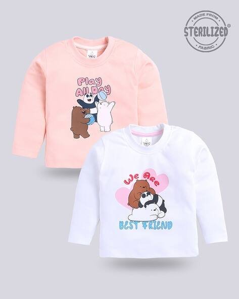 MOM'S LOVE Boys Pack of 2 Graphic Print Round-Neck T-Shirts