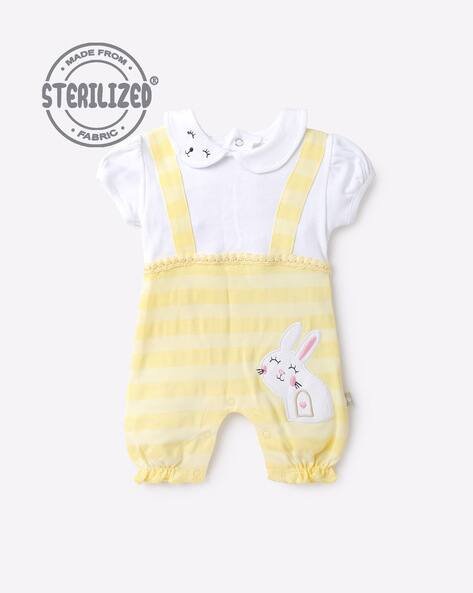 MOM'S LOVE Bunny Romper with Peter-Pan Collar