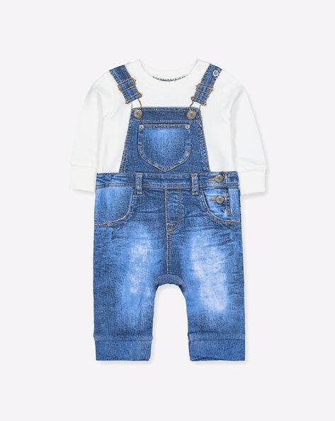 Mothercare Denim Dungaree Print Bodysuit