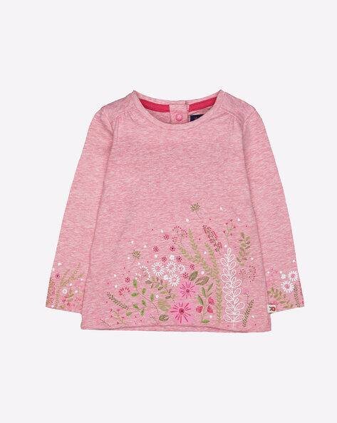 Mothercare Floral Print Crew-Neck T-shirt