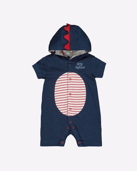 Mothercare Hooded Rompers with Snap Button Closure
