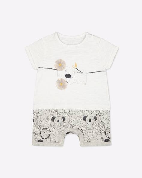Mothercare Koala Print Romper with Snap-Button Closure
