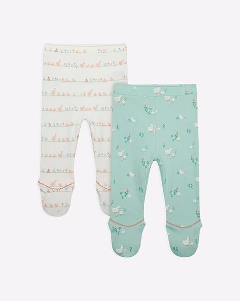Mothercare Pack of 2 Printed Cotton Leggings
