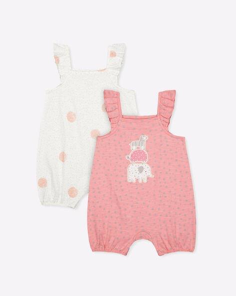 Mothercare Pack of 2 Printed Cotton Rompers