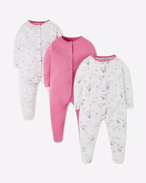 Mothercare Pack of 3 Cotton Bodysuits