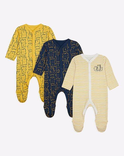 Mothercare Pack of 3 Cotton Sleepsuit