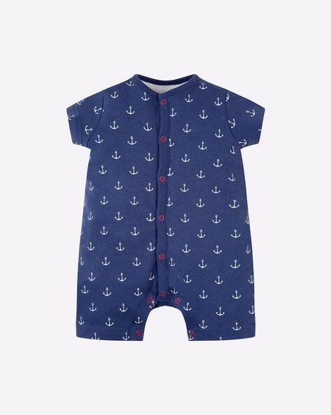 Mothercare Printed Button-Down Cropped Romper