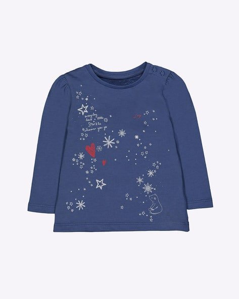 Mothercare Printed Crew-Neck Cotton T-shirt