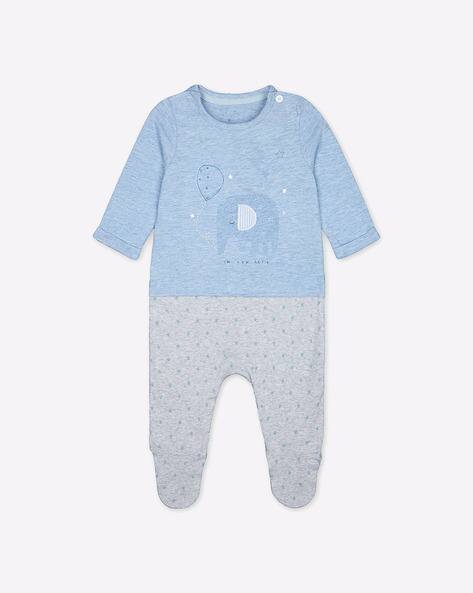 Mothercare Printed Crew-Neck Sleepsuit
