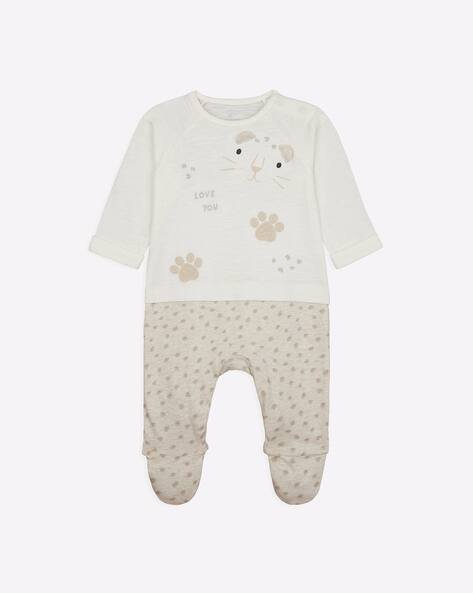 Mothercare Printed Rompers with Appliques
