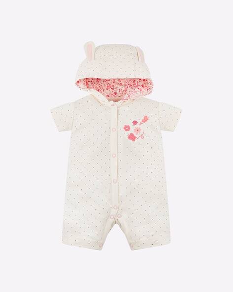 Mothercare Printed Rompers with Bunny Ears