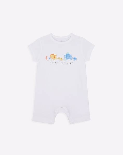 Mothercare Printed Round-Neck Rompers