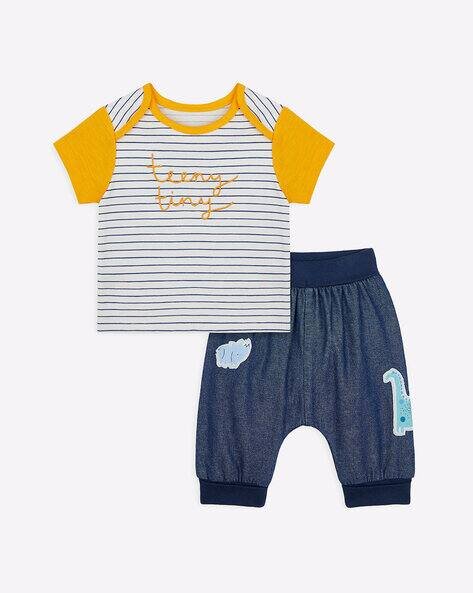 Mothercare Striped T-shirt & Pants Set