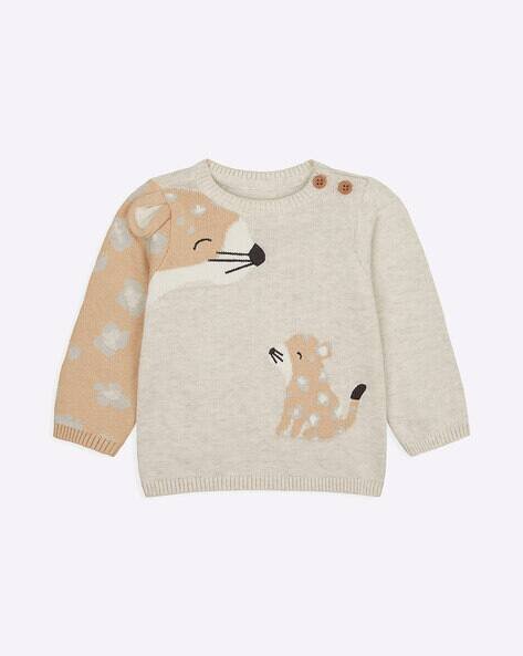 Mothercare Embroidered Round-Neck Sweater