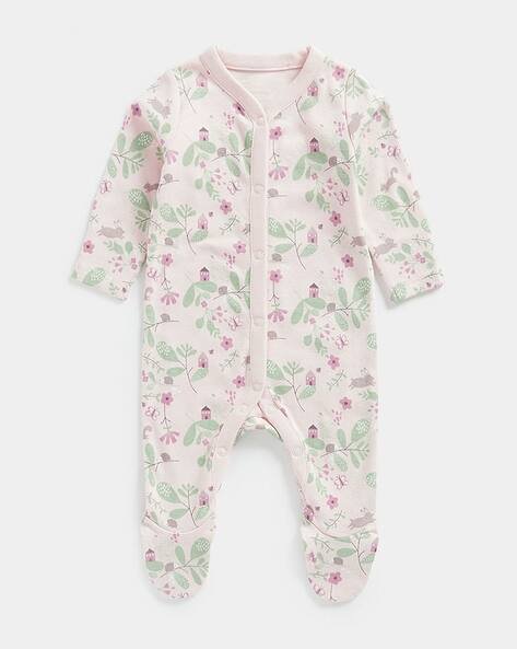 Mothercare Floral Print Sleepsuit