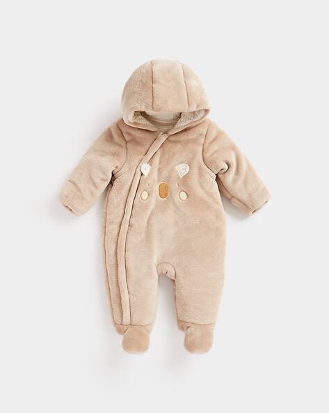 Mothercare Hooded Sleepsuit with Embroidery