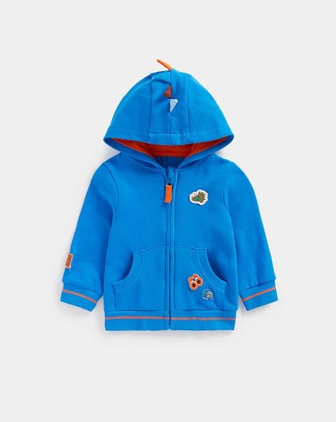 Mothercare 3D Dino Hooded Sweatshirt with Ribbed Hem