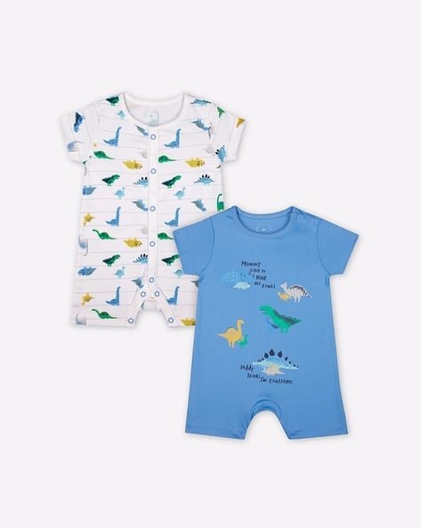 Mothercare Pack of 2 Dino Print Rompers
