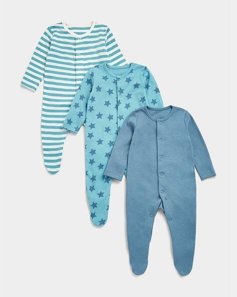 Mothercare Pack of 3 Striped Sleepsuits