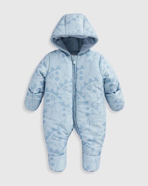 Mothercare Boys Dinosaur Print Hooded Snowsuit
