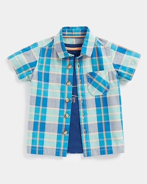 Mothercare Checked Shirt with Print T-Shirt