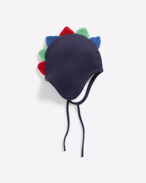 Mothercare Knitted Dino Hat with Tie-Up