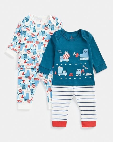 Mothercare Printed Top & Pyjamas Set