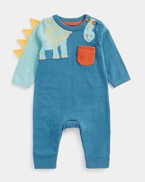 Mothercare Rompers with Placement Dinosaur Print