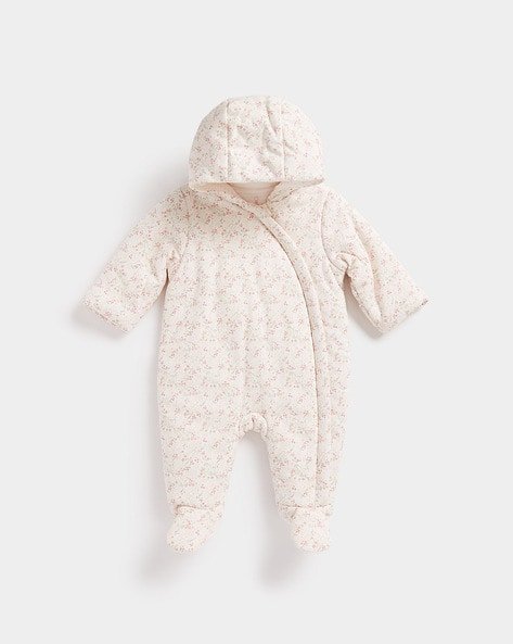 Mothercare Floral Print Snowsuit with Hood